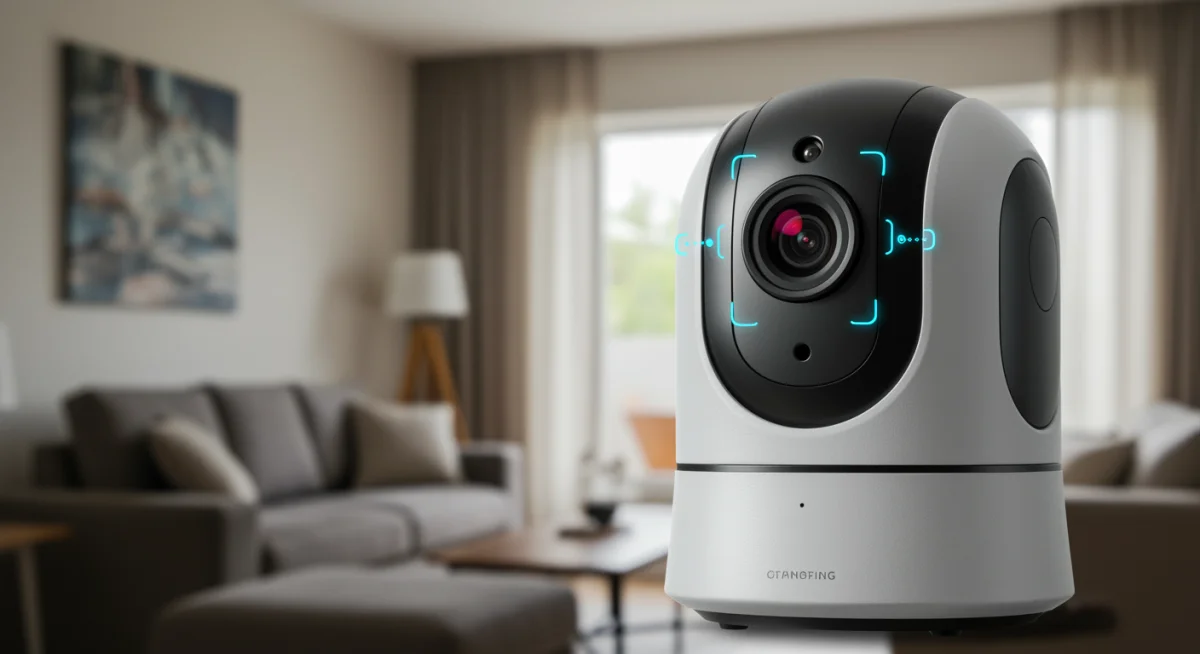 Advanced smart security camera with facial recognition and wide-angle view