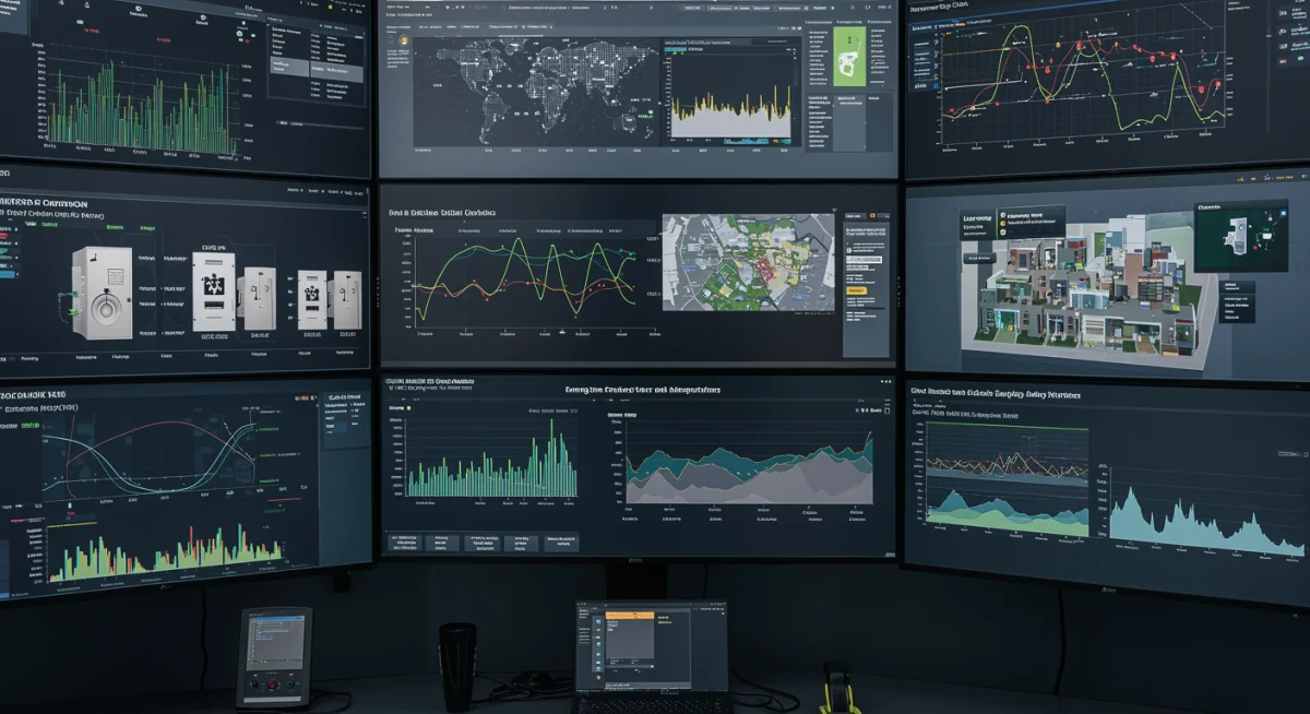 AI dashboard monitoring commercial building energy use
