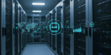AIOps: Automating IT Operations for 25% Incident Reduction by 2025 AIOps platform dashboard showing incident reduction metrics and automated IT processes.