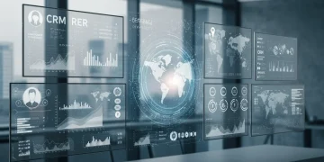 CRM Software Evolution: Boost Customer Engagement 20% by 2025 Futuristic CRM dashboard showing customer engagement metrics and data insights