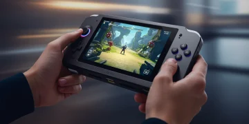 Gaming Handhelds 2025: Innovations Transforming Portable Play Futuristic gaming handheld with vibrant game display and ergonomic design