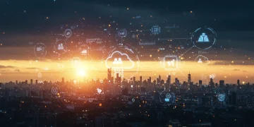 Future-Proofing Your Software Stack: Key Considerations 2025 Futuristic software stack with interconnected components and data flow