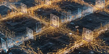 Quantum cybersecurity protecting data in a futuristic digital environment