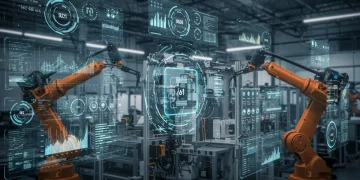 AI-powered automation optimizing factory operations for cost savings