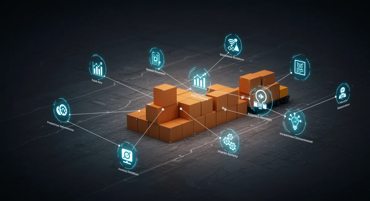 AI optimizing supply chain and logistics for enhanced business efficiency