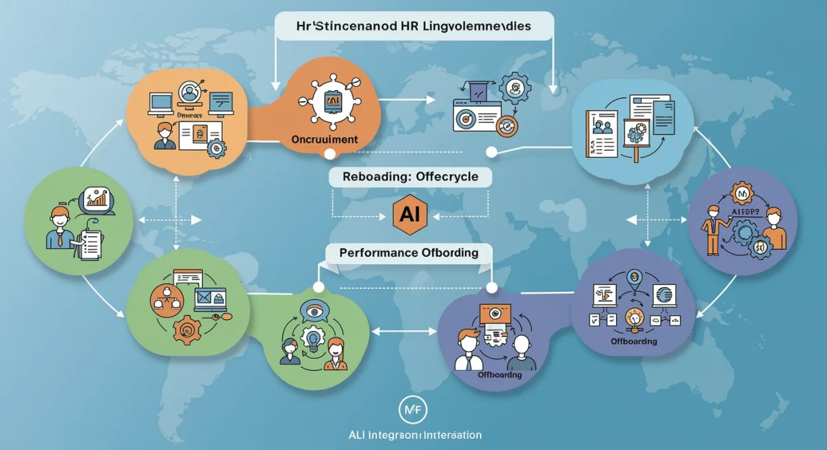 HR lifecycle with AI integration points for U.S. businesses