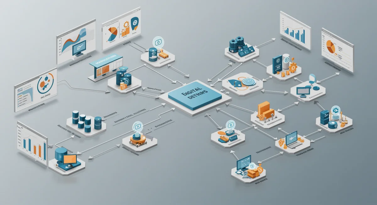 Interconnected digital twins optimizing enterprise resource allocation