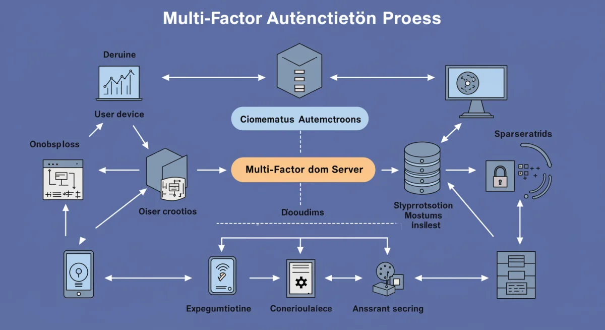 Multi-factor authentication diagram for enhanced SaaS security.