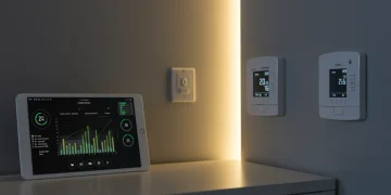 Smart Home Automation: 3 Gadgets to Save 10% on Energy Bills by 2026 Smart home interior with energy-saving gadgets