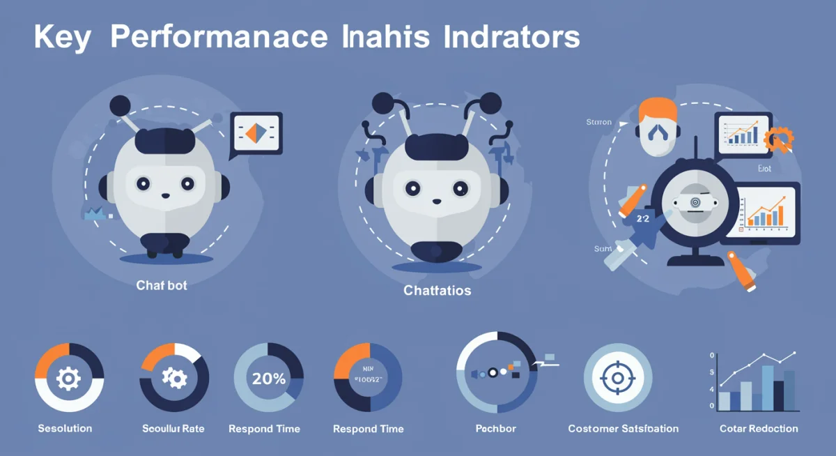 Infographic showing AI chatbot performance KPIs