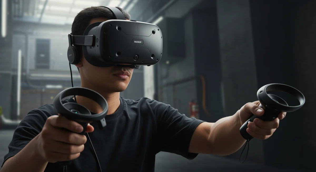 Gamer experiencing enhanced immersion with 2026 VR headset